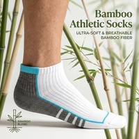 Chaussettes de sport personnalisées en fibre de bambou, coupe basse, sans couture, anti-odeur, évacuant l'humidité, respirantes pour hommes, femmes et jeunes
