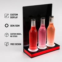 Support de présentation de bouteilles de jus en acrylique personnalisé pour les magasins de détail, fabricant en gros