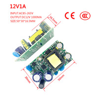 Convertisseur ca à cc 12V 0.5A 1A 1.5A 2A 2.5A 3A 5A carte PCB module d'alimentation à découpage certifié 4
