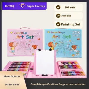 Set di Pittura Artistica Multifunzione per Bambini Jiu Feng, <span class=keywords><strong>208</strong></span> Pezzi con Pennelli, Pastelli e Penne ad Acquerello, Confezione Regalo CN - Product Image 1