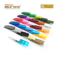 DELO TOYS (16 couleurs) Jouet éducatif DIY, pièces de construction MOC, briques en plastique ABS, blocs 4*1 en pente, courbés 4 X 1 (NO.61678) 11153