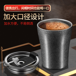 Gobelet isotherme en acier inoxydable 304 avec couvercle, tasse à café de voyage - Product Image 3