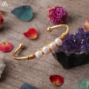 Alla moda bohémien bracciale aperto argento placcato diversi colori cristalli pietre preziose principalmente fatto rame perla regalo per lui - Product Image 4