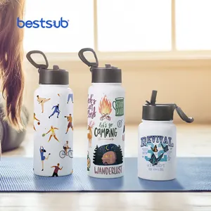 BestSub 17oz 25oz 30oz 도매 승화 공백 이중 벽 넓은 입 진공 플라스크 절연 스테인레스 스틸 물병