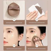Big Dipper húmedo/seco sin látex belleza maquillaje licuadora Puff cojín de aire Puff esponja base con doble cinta diseño de gota de agua
