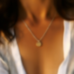 Collana con Ciondolo a Forma di Lettera M con Diamante Marca Z, Catena da 2Cm, Tono Argento e Oro, Acciaio Ref45598 - Product Image 3