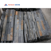 Placage en pierre naturelle d'approvisionnement d'usine pour le revêtement extérieur et intérieur de carreaux de pierre d'ardoise pour la maison de mur extérieur