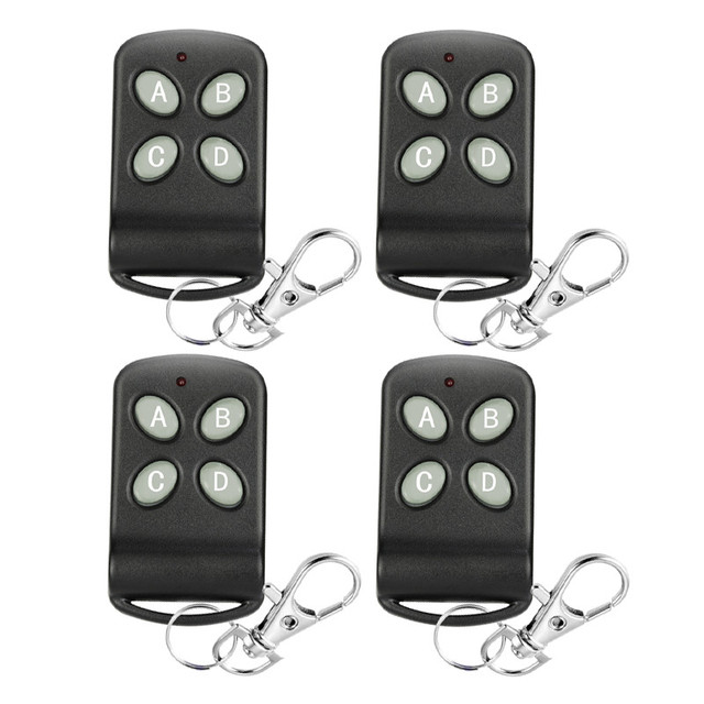 433 MHz 4 Buttons Learning Code Universal RF Remote Control Auto Gate Opener