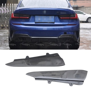 2019+ for BMW G20 G21 320i 325i 340i Carbon Rear Bumper Side <b>Splitters</b> with Exhaust Cut-Outs New Condition - Product Image 4