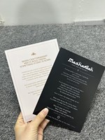 Cartes d'invitation de mariage de luxe 10x15cm pour usage professionnel, faible MOQ, papier couché 400g, estampage à chaud, impression numérique