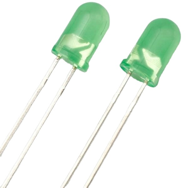 546 Oval Shape LED Diode 5mm Green/Red 0.06W 5V Through Hole Super Brightness 50000 Hours Lifespan