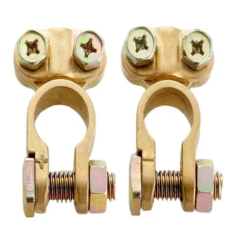 Battery Terminal Clamp Type and Positive & Negative Gender Car Terminals for Batteries Crimp Terminal Automotive Brass BT249,250