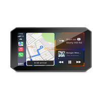 Aoocci BX 5.5 Inch Kamera Dasbor Motor Dual 1080P Nirkabel CarPlay Android Auto IPS Layar Pintar Perekam Video Navigasi