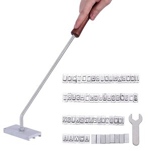 Fer à marquer pour barbecue avec lettres interchangeables, personnalisable, pour marquer les noms de viandes, de barbecues, de steaks, outil de presse, grillades en plein air (lettres argentées) - Product Image 2