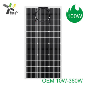 Panneau solaire monocristallin flexible 18V 100W à cellules mono, haute efficacité, léger, pour extérieur - Product Image 1
