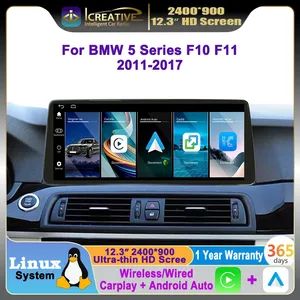 Reproductor multimedia para coche con sistema Linux de 12.3 pulgadas para BMW Serie 5 F10 F11 2011-2017 CIC NBT, Carplay inalámbrico, Android Auto y navegación. - Product Image 2