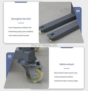 Mesin Pengangkat <span class=keywords><strong>Forklift</strong></span> Listrik Mini Portabel Kecil yang Dapat Disesuaikan 300 kg 500 kg 1,2 m 1,6 m dengan Remote Control - Product Image 2