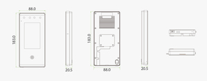 Système de contrôle d'accès ZKT avec code QR étanche IP65 et carte IC 13,56 MHz, port WIFI TCP/IP/USB FacePro4-QR/IC/WIFI - Product Image 6