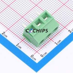 DB127V-5.0-3P-GN-S Screw Terminal Block Through hole Component (THT),P=5mm Connector 1x3P 5mm Green Through Hole - Product Image 1