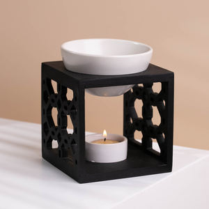 YUANWANG-Quemador De fusión De cera cerámica con marco De bambú, personalizado - Product Image 5