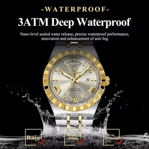 POEDAGAR Orologio Sportivo di Lusso da Uomo, Classico con Indicazione Settimanale, Impermeabile, Luminoso, 41mm <span class=keywords><strong>in</strong></span> Acciaio Inox, Movimento al <span class=keywords><strong>Quarzo</strong></span> di Alta Qualità - Product Image 3