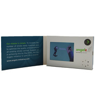 2.4 pouces LCD vidéo publicité papier de voeux brochure imprimé vidéo lire papier carte-cadeau d'affaires
