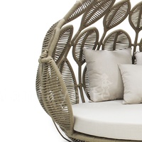 Meilleur intérieur ou extérieur feuille tissage Texture corde fait à la main grand canapé suspendu chaise 2 personnes en osier balançoire