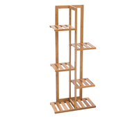 Prateleira de bambu para plantas, suporte múltiplo para plantas de bambu, exterior 5 tier 6, plantador, exibição de vaso de flores