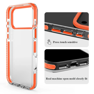 <span class=keywords><strong>Coque</strong></span> de protection en acrylique pour iPhone 17 16 15 Pro Max, absorption des chocs renforcée en TPE, cadre de protection d'objectif surélevé, couleurs personnalisables - Product Image 4