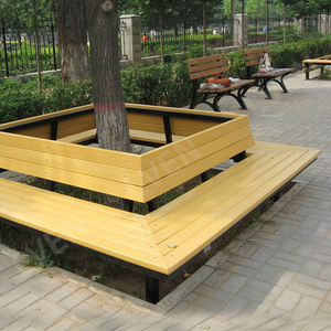 Banc d'arbre moderne multi-usage en métal et en bois pour mobilier d'extérieur pour les patios écoles villas hôpitaux parcs - Product Image 6