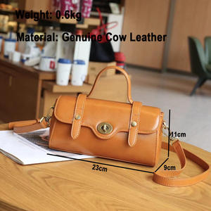 Bolso de Mano de Cuero Genuino de Vacuno de Siete Colores Andong para Mujer, Bolso Bandolera de Moda, Bolso de Mano de Gran Capacidad - Product Image 2
