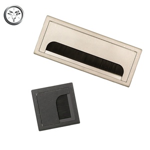 Durable Plastic Cable Grommet Box for Office Desk Folding <strong>Furniture</strong> <strong>Accessories</strong> with Brush Cable Grommets and Wire Hole Cover - Product Image 2