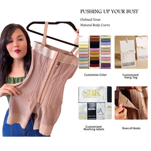 Body sculptant <span class=keywords><strong>pour</strong></span> <span class=keywords><strong>femme</strong></span> à boucle frontale, effet sablier, avec baleines, fermeture éclair à l'entrejambe, contrôle du ventre, buste ouvert - Product Image 4