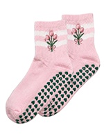 Chaussettes de yoga et de gym en coton légères et respirantes avec logo brodé personnalisé, antidérapantes, pour le Pilates