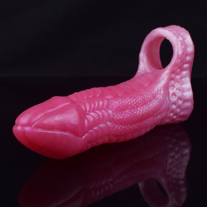 FRRK-extensor de funda reutilizable de silicona para pene, extensión de condón, envoltura amplificadora de pene, eyaculación, retraso, Juguetes sexuales para adultos para hombres - Product Image 5