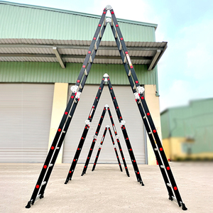 Échelle pliante industrielle moderne en aluminium à 4 marches, portable, pour usage domestique, design léger, capacité 300 kg, pour extérieur et supermarché - Product Image 6