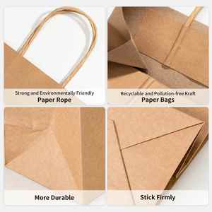 Bolsas de Compra de Papel Kraft de Estilo Clásico, Bolsas de Papel Personalizables para la Industria Cosmética con Impresión Digital y Flexográfica - Product Image 2