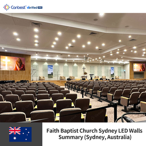 Canbest Fiw P1.5 3200X1920Mm 10.49Ftx6.29Ft Fé Igreja Batista Sydney Interior Led Video Walls Tela de exibição na Austrália - Product Image 2