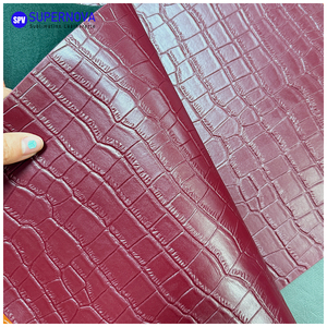 Cuir synthétique effet crocodile gravable au laser en gros pour cadeaux de bureau, couvertures de passeport et porte-monnaie, personnalisation du logo d'entreprise disponible - Product Image 1