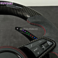 Volant en fibre de carbone pour Audi A3 A4L A5 A6L A7 S3 S4 S5 R8 Assemblage de volant en cuir suédé