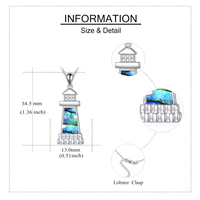 Pendentifs en argent sterling 925 en gros avec opale et coquille d'ormeau en forme de phare – Bijoux océaniques en vrac pour femmes