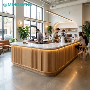 <span class=keywords><strong>Comptoir</strong></span> de bar et de cocktails en <span class=keywords><strong>bois</strong></span> en forme de L, style <span class=keywords><strong>industriel</strong></span>, luxe léger, taille personnalisée, créatif, pour usage commercial - Product Image 1