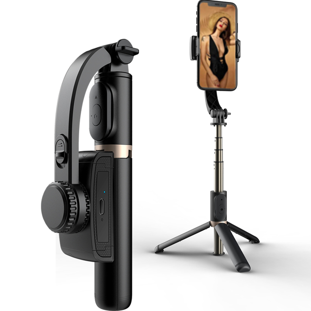 Single-axis Handheld Foldable Stabilizer Tripod Selfie Stick Wireless Shutter Remote Control Smartphone Tripod for Live