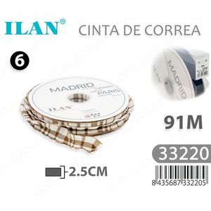 ILAN Nastro Decorativo 2.5Cm 91M Motivo a Quadretti Madrid per Lavori Artigianali - Product Image 3