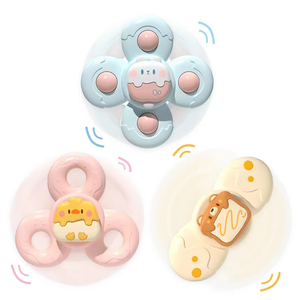 3Pc Ventouses Toupie Jouet Bébé Jeu Placation Infant Educatif Rotatif <span class=keywords><strong>Hochet</strong></span> Bain Douche Jouets Enfants Cadeau - Product Image 1