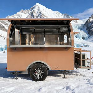 Restaurant Quality Commercial <b>BBQ</b> Burger Ice Cream Trailer Full Kitchen Fiberglass Construction <b>for</b> Outdoor Street Food Service - Product Image 2