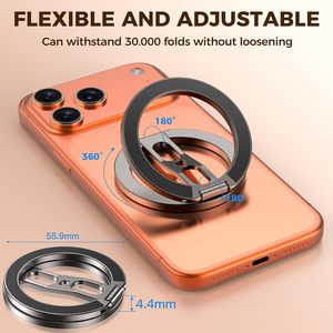 ที่วางโทรศัพท์แม่เหล็กอเนกประสงค์แบบวงแหวน ปรับได้ 360 องศา พับเก็บได้ สำหรับ iPhone และสมาร์ทโฟน Android - Product Image 1