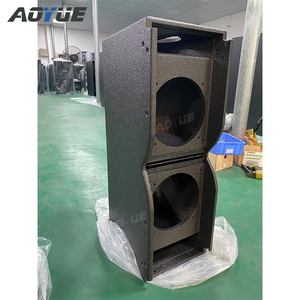 Portable outdoor waterproof polyurea high end wooden empty sound box <b>speaker</b> enclosure for dual 8" drivers - Product Image 1