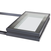 DTOP NFRC électrique automatique en aluminium coulissant pliant lucarne auvent verre toit pliant lucarne couvre lucarne pour maison