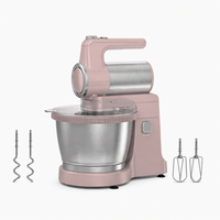 Batteur sur socle électrique classique, 5 vitesses, 300W, en acier inoxydable, mélangeur planétaire de cuisine avec bol mélangeur et accessoires